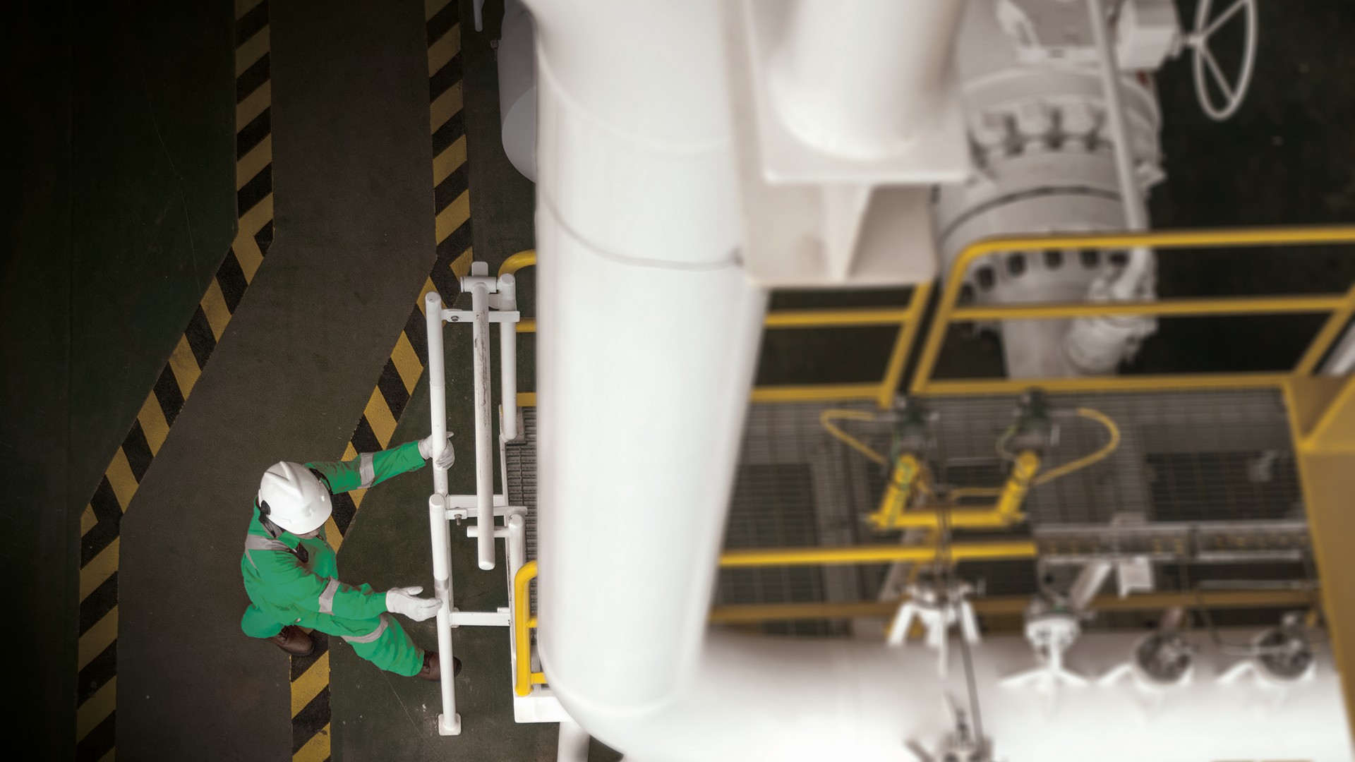 worker on offshore rig